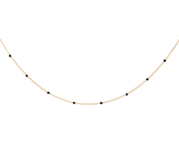 Gold-Plated Silver Necklace with Glass