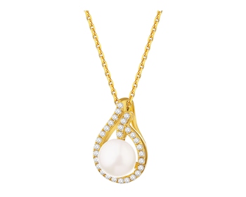 Gold-Plated Silver Pendant with Pearl></noscript>
                    </a>
                </div>
                <div class=