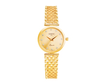 14 K Yellow Gold Gold Watch with Cubic Zirconia