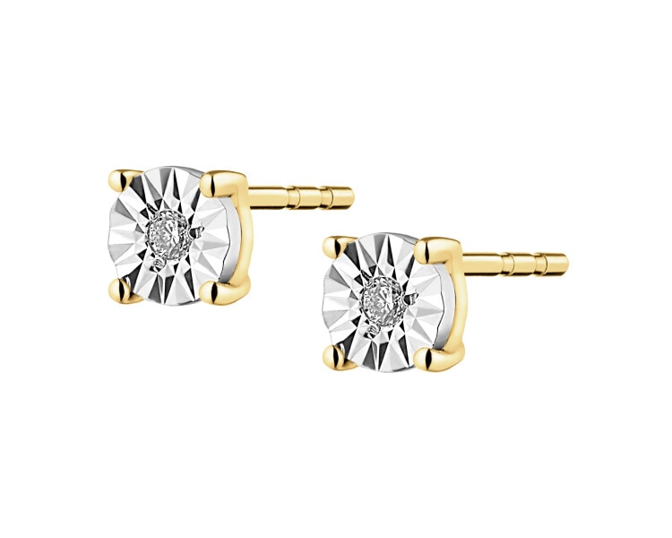 375  Earrings with Diamonds - 0,02 ct - fineness 375