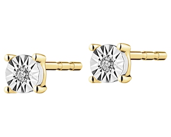 375  Earrings with Diamonds - 0,008 ct - fineness 375