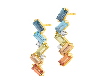 9 K Rhodium-Plated Yellow Gold Earrings with Diamonds 0,04 ct - fineness 9 K></noscript>
                    </a>
                </div>
                <div class=