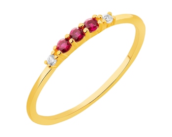 Złoty pierścionek z rubinami syntetycznymi i cyrkoniami></noscript>
                    </a>
                </div>
                <div class=