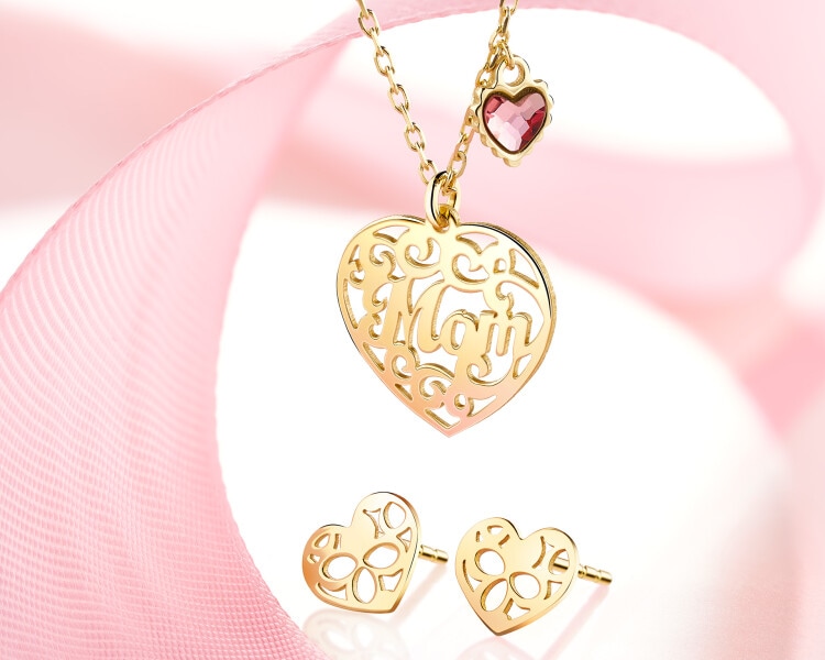 Silver earrings - heart