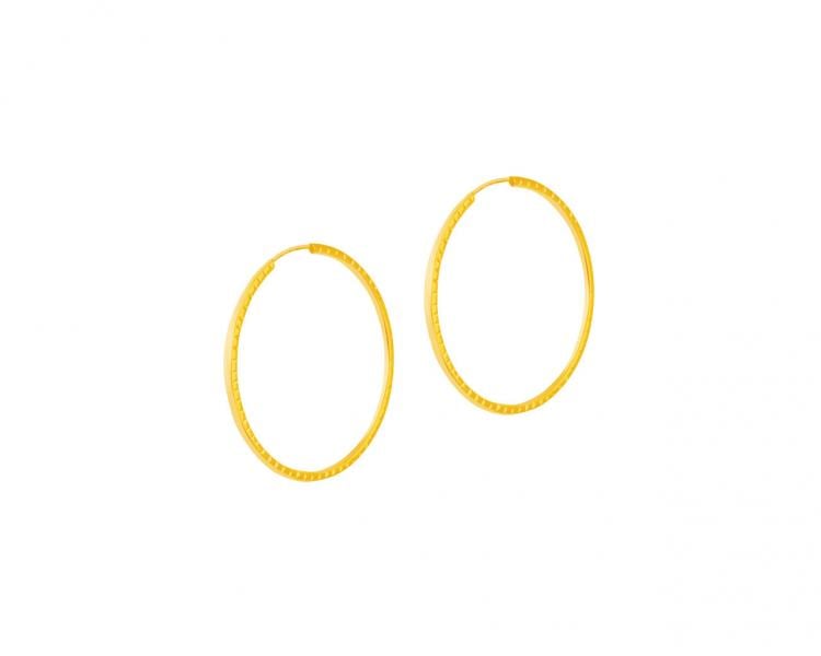 Zlaté náušnice kroužky, 22 mm
