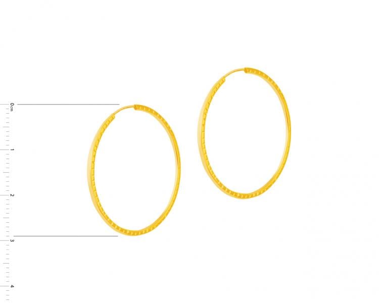 Zlaté náušnice kroužky, 29 mm
