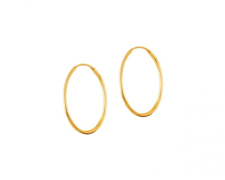 Zlaté náušnice - kroužky, 14 mm