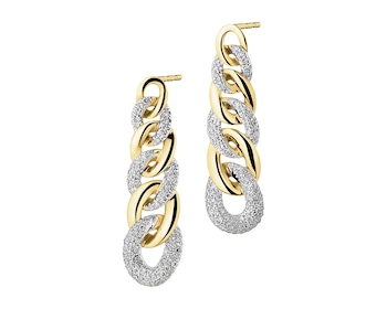 Yellow gold diamond earrings - 0,50 ct - fineness 14 K