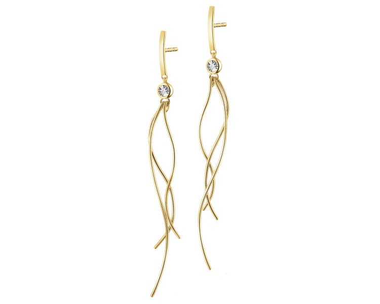 585  Dangling Earring with Diamonds - 0,006 ct - fineness 585