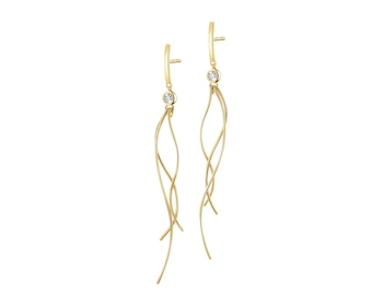 585  Dangling Earring with Diamonds - 0,006 ct - fineness 585