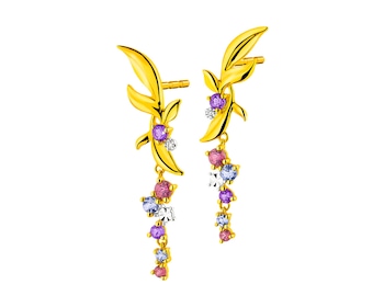 9 K Rhodium-Plated Yellow Gold Earrings with Diamonds 0,008 ct - fineness 9 K></noscript>
                    </a>
                </div>
                <div class=