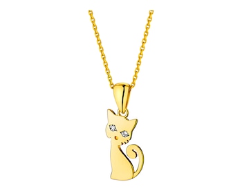Colgante de oro amarillo con diamantes - gato></noscript>
                    </a>
                </div>
                <div class=