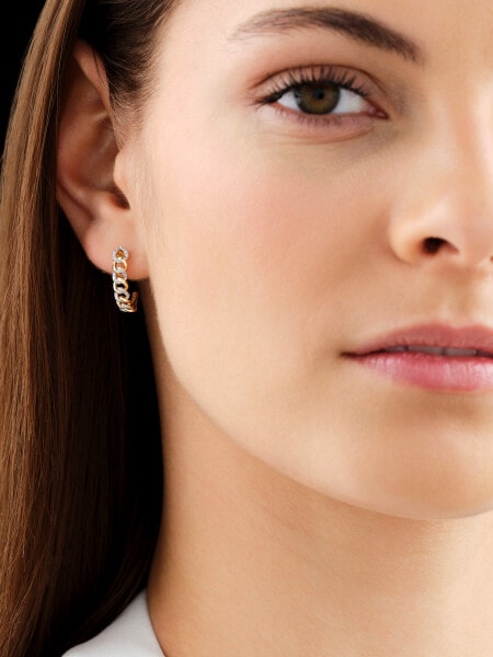 Yellow gold diamond earrings 0,15 ct - fineness 14 K