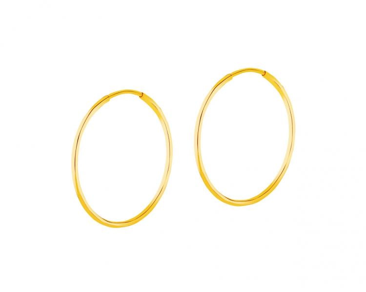 Zlaté náušnice - kroužky, 22 mm