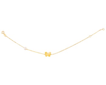 Pulsera de oro con perla, cadena cable - mariposa></noscript>
                    </a>
                </div>
                <div class=
