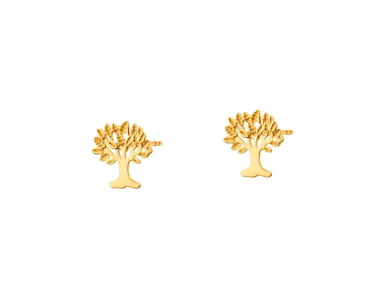 Złote kolczyki - drzewka