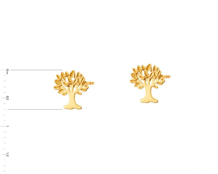 Złote kolczyki - drzewka