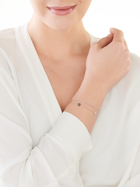 Rhodium Plated Silver Bracelet