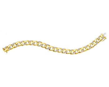 14 K Rhodium-Plated Yellow Gold Bracelet with Diamonds></noscript>
                    </a>
                </div>
                <div class=