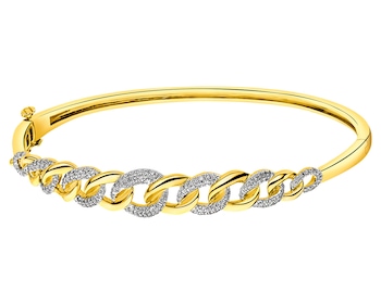 14 K Rhodium-Plated Yellow Gold Bracelet with Diamonds 0,50 ct - fineness 14 K></noscript>
                    </a>
                </div>
                <div class=