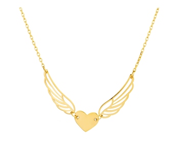 Zlatý náhrdelník, anker - křídla, srdce