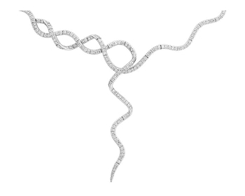 White gold necklace with brilliants 3,19 ct - fineness 18 K