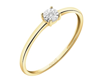 375  Ring with Diamond - 0,004 ct - fineness 375