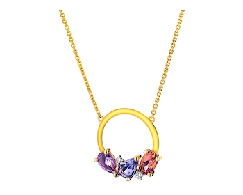 9 K Rhodium-Plated Yellow Gold Necklace with Diamonds 0,02 ct - fineness 9 K></noscript>
                    </a>
                </div>
                <div class=