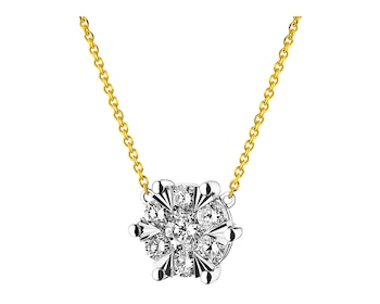 Yellow & White Gold Diamond Necklace 0,50 ct - fineness 585></noscript>
                    </a>
                </div>
                <div class=