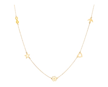 Collar de oro con zirconia, cadena cable - estrella, corazón, infinito, pájaro, flor></noscript>
                    </a>
                </div>
                <div class=