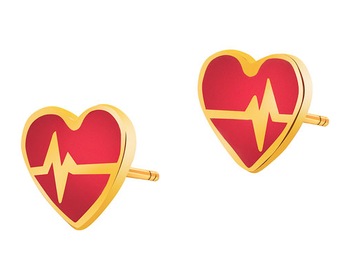 Złote kolczyki z emalią - serca, EKG serca></noscript>
                    </a>
                </div>
                <div class=