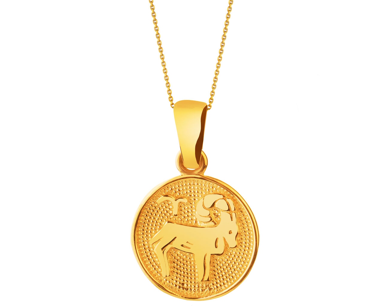 Złota zawieszka - znak zodiaku Baran