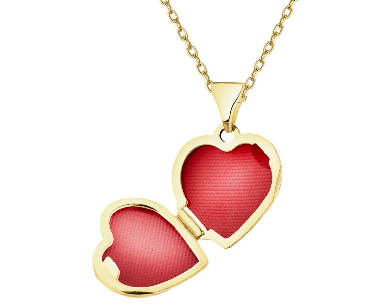 Złota zawieszka -  puzderko - serce