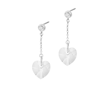 375 Rhodium-Plated White Gold Earrings 
