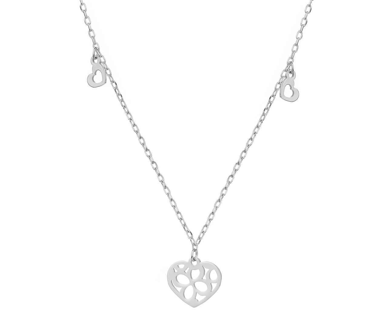 Sterling silver necklace - hearts