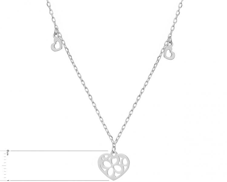 Sterling silver necklace - hearts