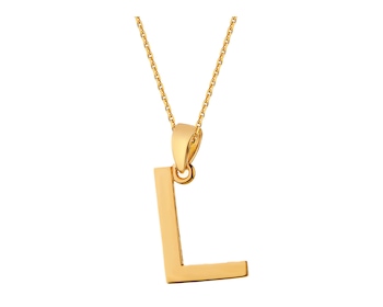 Złota zawieszka - litera L
