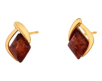 Gold-Plated Silver Earrings with Amber></noscript>
                    </a>
                </div>
                <div class=