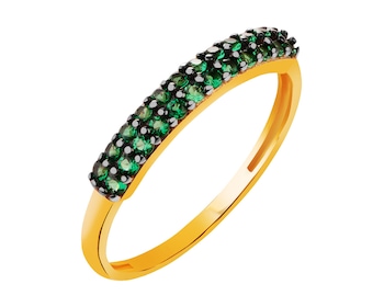 8 K Yellow Gold Ring with Cubic Zirconia