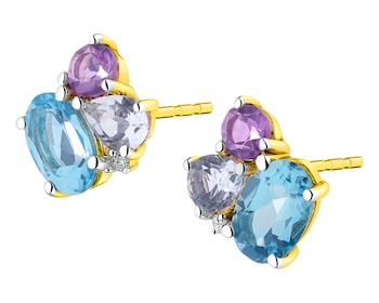 9 K Rhodium-Plated Yellow Gold Earrings with Diamonds 0,01 ct - fineness 9 K></noscript>
                    </a>
                </div>
                <div class=