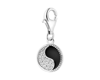 Rhodium Plated Silver Pendant with Cubic Zirconia></noscript>
                    </a>
                </div>
                <div class=