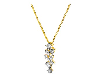 Zlatý náhrdelník s diamanty 0,25 ct - ryzost 585