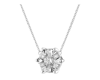585 Rhodium-Plated White Gold Necklace with Diamonds 0,50 ct - fineness 14 K></noscript>
                    </a>
                </div>
                <div class=