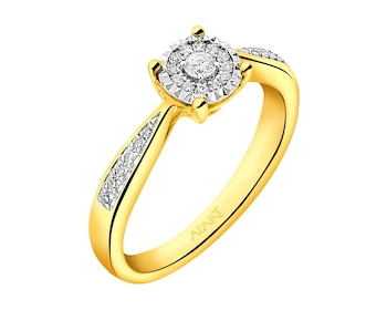 Prsten ze žlutého a bílého zlata s diamanty 0,12 ct - ryzost 585></noscript>
                    </a>
                </div>
                <div class=