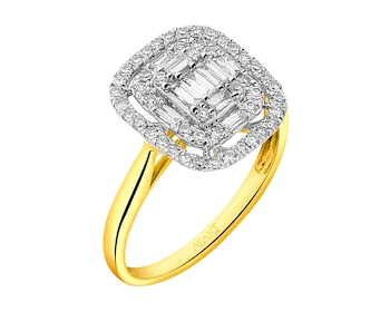 Yellow gold diamond ring 0,50 ct - fineness 14 K