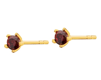 18 K Yellow Gold Earrings with Synthetic Garnet></noscript>
                    </a>
                </div>
                <div class=