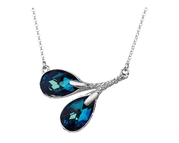 Rhodium Plated Silver Necklace with Glass></noscript>
                    </a>
                </div>
                <div class=