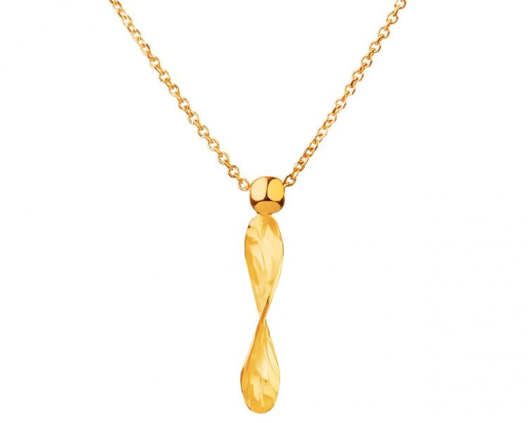 Yellow gold necklace, anchor chain