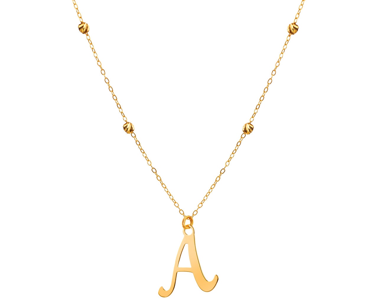 Zlatý náhrdelník, anker - písmeno A