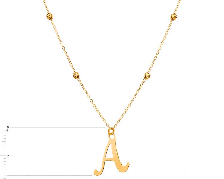 Zlatý náhrdelník, anker - písmeno A